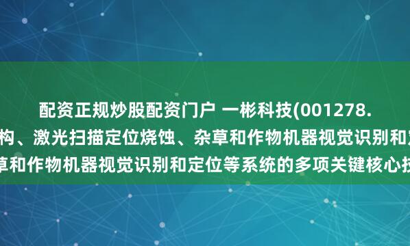 配资正规炒股配资门户 一彬科技(001278.SZ)：已经攻克了整机结构、激光扫描定位烧蚀、杂草和作物机器视觉识别和定位等系统的多项关键核心技术